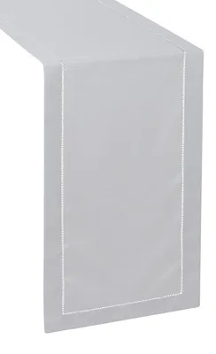 Produktbild von Elegante Tischdecke, Tischläufer, mit Hohlsaum 40x180 Grau