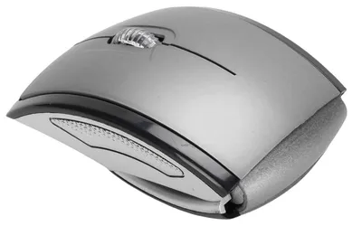 Obrázek produktu pro Skládací bezdrátová myš – přenosná ergonomická počítačová myš 2,4 GHz s magnetickým vypínačem a přijímačem pro notebooky a stolní počítače, šedá