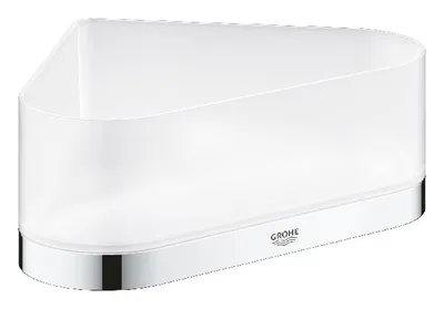 Image de Tablette de douche d'angle Selection 41038 avec support chromé