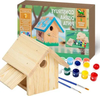 Produktbild von Famanu Vogelhaus Kit - Kreatives Familienprojekt -es Holz