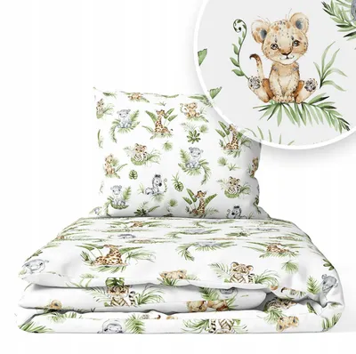Produktbild von Kinderbettwäsche 100x135 Baumwolle Baby Bettwäsche Set 100x135 + 40x60 Kissenbezug Jungen & Mädchen Kleinkind Bettbezug