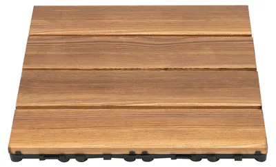 Zdjęcie produktu dla Płytki tarasowe drewnopodobne do użytku zewnętrznego - zestaw 36 sztuk, płytki klick, 30,3 x 30,3 cm - antypoślizgowe - wodoodporne - do balkonu, tarasu, ogrodu - kolor brązowy