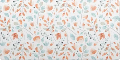 Produktbild von Aquarellblätter– Schreibtischunterlage – Schreibtisch Tischunterlage – 120x60 cm – Unterlage Groß Schreibtischmatte