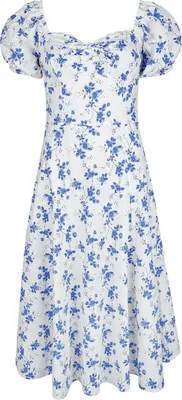 Produktbild von Timeless London Mittellanges Kleid Damen Cedar Dress blau/weiß XS