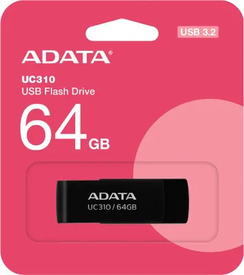Image de Adata ADATA UC310 Clé USB 64 Go USB Type-A 3.2 Gen 1 (3.1 Gen 1) Noir