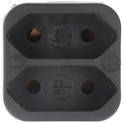 Produktbild von Kompakter Steckdosenadapter Multistecker mit 2 Eurosteckdosen, schwarz