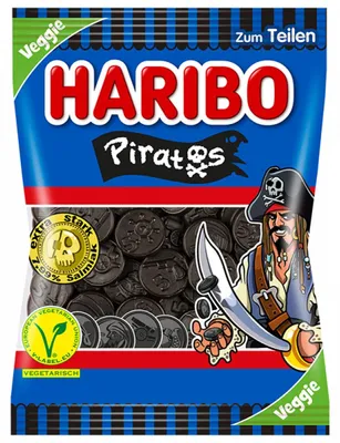 Zdjęcie produktu dla Haribo Piratos veggie lukrecja bez sztucznych barwników 175g