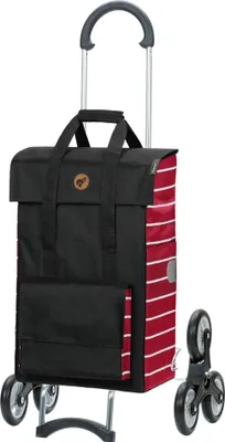 Produktbild von Andersen SHOPPER MANUFAKTUR Einkaufstrolley Treppensteiger Scala Shopper Jella Red schwarz 106cm