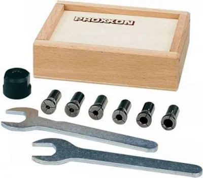 Image de Proxxon 28200 Jeu de pinces de serrage 6 pcs, pour perceuse d'établi TBH & BFW40/e
