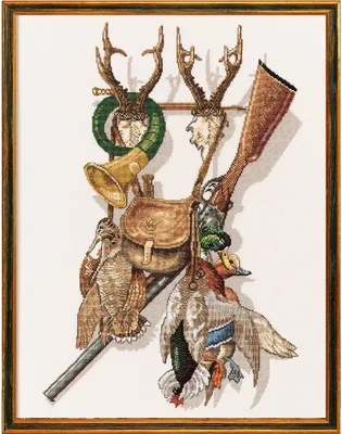 Produktbild von Eva Rosenstand Kreuzstich Set "Jagd", Zählmuster, 45x60cm