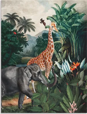 Produktbild von ARTland Wandbild Alu für Innen & Outdoor Afrikanischer Dschungel Größe: 45x60 cm