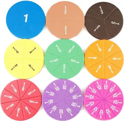 Produktbild von 51-teiliges magnetisches rundes Bruchrechen-Lernspielzeug für Kinder