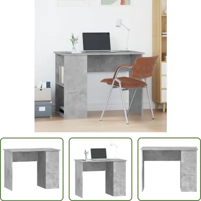 Produktbild von The Living Store Schreibtisch Betongrau 100x55x75 cm Holzwerkstoff