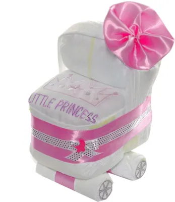 Produktbild von Windeltorte Kleiner Windelwagen rosa