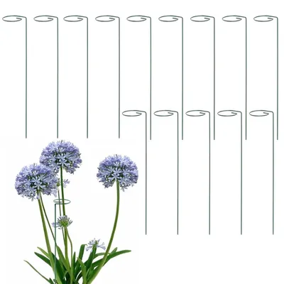 Imagen del producto de TRANKIELO® - 14 soportes para plantas, 40 cm de altura - estructura de acero resistente - apto para orquídeas, rosas y tomates