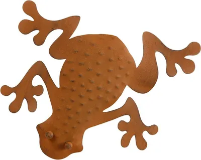Image de Deko Grenouille en métal brun rouille Décoration murale Décoration de jardin