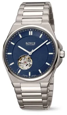 Productafbeelding van Boccia herenhorloge Royce 3677-02, titanium, automaat, donkerblauw