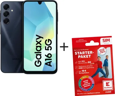 Produktbild von Samsung A166B Galaxy A16 5G 128 GB (Blue Black) + Kaufland mobil Starterpaket inkl. SIM Karte und 10 EUR Startguthaben