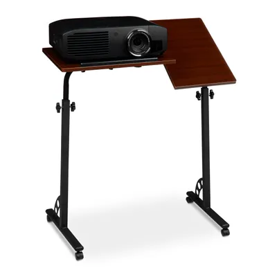Produktbild von relaxdays PC stůl výškově nastavitelný mahagon 80,0 x 50,0 x 75,0 - 110,0 cm