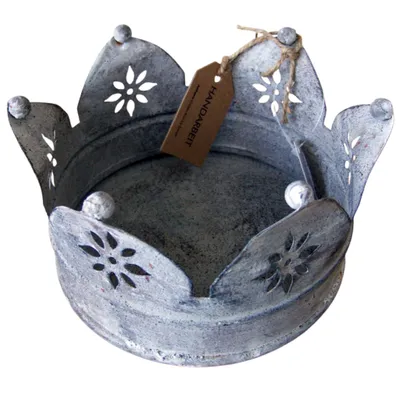 Produktbild von Krone Kerzenhalter Metall Shabby