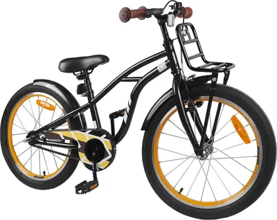 Image de vidaXL Vélo enfant 22 pouces pour enfants de 7 à 12 ans Noir