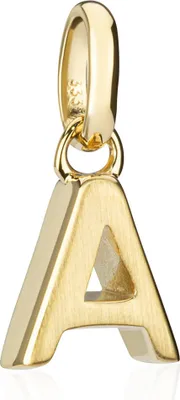 Produktbild von Kettenanhänger kleiner Buchstabe A 333 Gelb Gold 9mm Matt Alphabet für Halskette