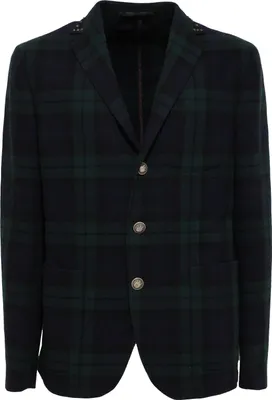 Immagine prodotto di 3457AB giacca Principe di Galles uomo MESSAGERIE blue/green mix wool jacket man