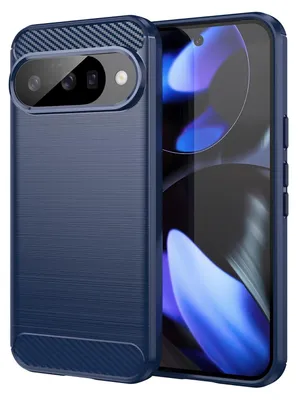 Image de Pour Google Pixel 10 / 10 Pro Carbon Fiber Brushed Design Texture TPU Cover Blue