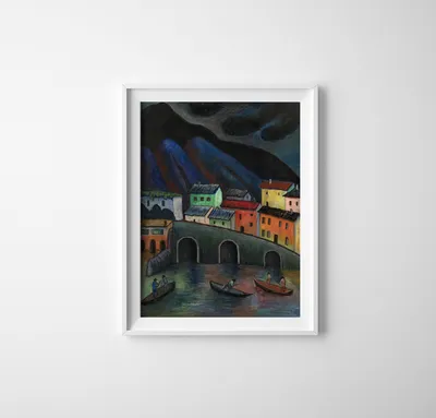 Produktbild von Poster - Canvas - Leinwand - 29,7 cm x 42 cm - Nachtangeln