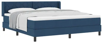 Productafbeelding van Boxspringbed met hoofdeinde Blauw 200 x 180 cm Stof