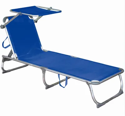 Produktbild von Garden Pleasure 504709 Sonnenliege 'KISO' mit Sonnendach, 4-fach verstellbar, UV-beständig