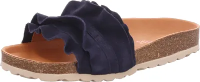 Produktbild von Verbenas Damen-Pantolette mit Tieffußbett SERRAJE VOLANTE Marino-Blau, Farbe:blau, EU Größe:39