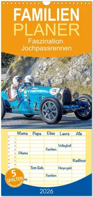 Produktbild von Familienplaner 2026 - Faszination Jochpassrennen mit 5 Spalten (Wandkalender, 21 x 45 cm) CALVENDO