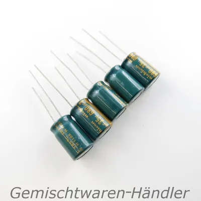 Zdjęcie produktu dla 5 kondensatorów elektrolitycznych radialnych, pojemność 680 µF, napięcie 35V