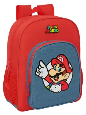 Productafbeelding van Safta Super Mario rugzak, 15 liter, rood, voor kinderen, één maat