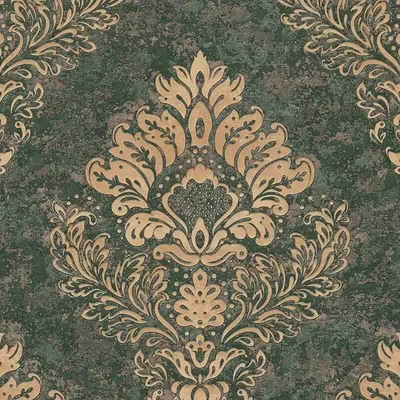 Produktbild von Livingwalls Barocktapete Metropolitan Stories Tapete mit Ornamenten Alena St. Petersburg Vliestapete grün gold 10,05 m x 0,53 m