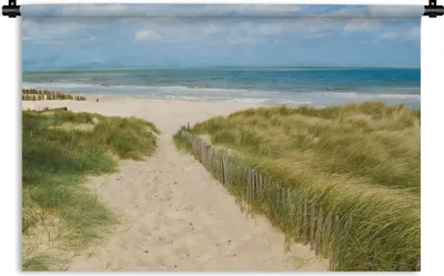 Produktbild von MuchoWow® Wandteppich Wandbehang Strand - Meer - Düne - Belgien 60x40 cm Tapisserie Dekoration Wandtuch - Wanddekorationen