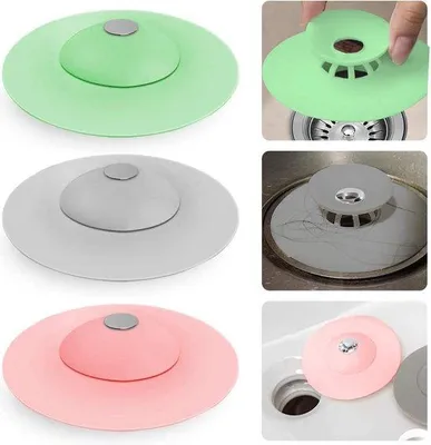Produktbild von Famanu Abflussstopfen 2-in-1-Design - Silikon, vielseitig einsetzbar