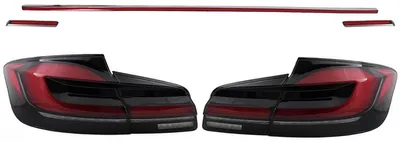 Produktbild von LED Rücklichter Rückleuchten für BMW 5er F10 Rot Schwarz Dynamisches Blinker LCI G30 Design.