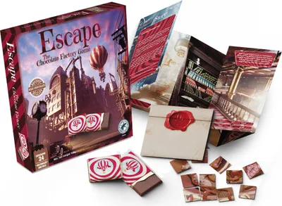 Verpackungsbild offen Escape Milch Schokoladenspiel 108g