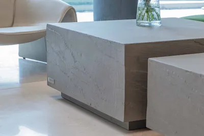 Produktbild von COLORADO Couchtisch aus Beton | stabil | hochwertig | 86 x 86 x 40.6 cm