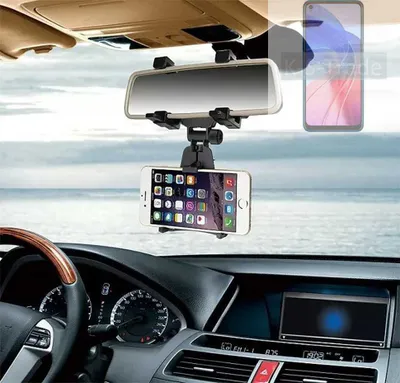 Produktbild von K-S-Trade Smartphone Halterung kompatibel mit Oppo A55 4G Rückspiegel Halterung schwarz Auto Halterung KFZ Halter