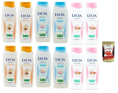 Produktbild von Lycia bagnodoccia Testpaket, Schaumbäder Bades bath shower foam 12x 750 ml + Italian Gourmet polpa 400g