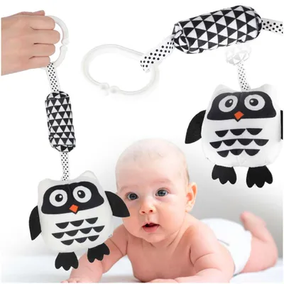 Produktbild von Aga Sensory Rattle Anhänger Contrast Owl