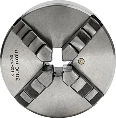 Immagine prodotto di Mandrino - 4 ganasce autocentrante - 80 mm - Manuale - Per torni e macchine CNC - Argento