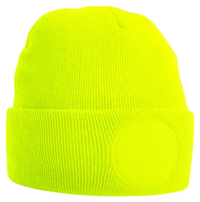 Image de Beechfield - Casquette avec écusson rond FK2028 (taille unique) (jaune fluo)