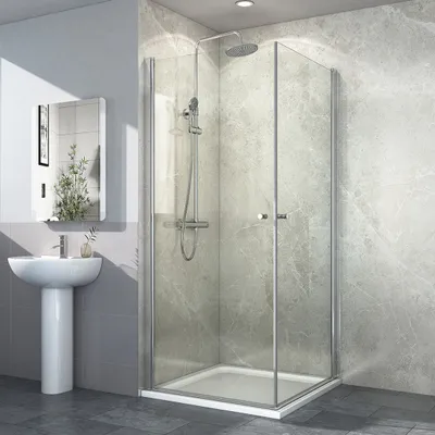 Obrázok produktu pre EMKE Sprchový kút 80x80x185cm Rohový vstupný sprchový kút Sprchové dvojkrídlové dvere Sprchové dvere Krídlové dvere Sprchová zástena Nano povlak na oboch stranách
