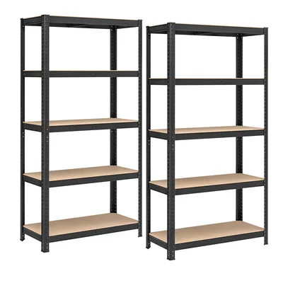 Produktbild von SONGMICS Regály pro vysoké zatížení, sada 2 kusů, sklepní regály, skladovací regály, 180 x 90 x 40 cm, bezšroubové regály, každý s nosností až 875 kg a 5 nastavitelnými policemi