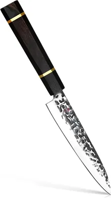 Obrázek produktu pro Nůž Fissman-Kensei Bokuden, ocel AUS-8, 14 cm, stříbrná/hnědá