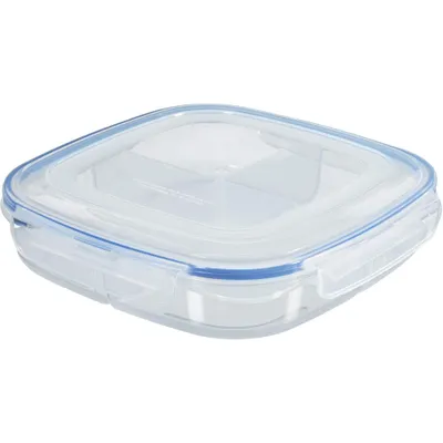 Produktbild von LocknLock TO GO Snackbox mit Fächern 1,35 L 4 separate Fächer Meal Prep Box für Obst und Gemüse